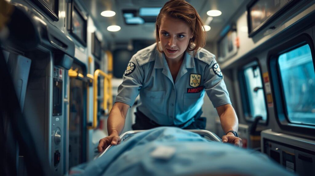 persona real trabajando como transportista de servicios de emergencia 3 - Cursos SEPE Ambulancias y Servicios de Emergencia