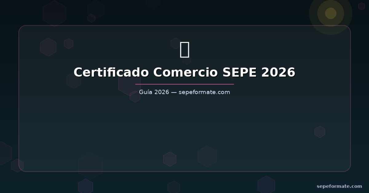 Certificado de profesionalidad en Comercio SEPE 2026 — guía completa