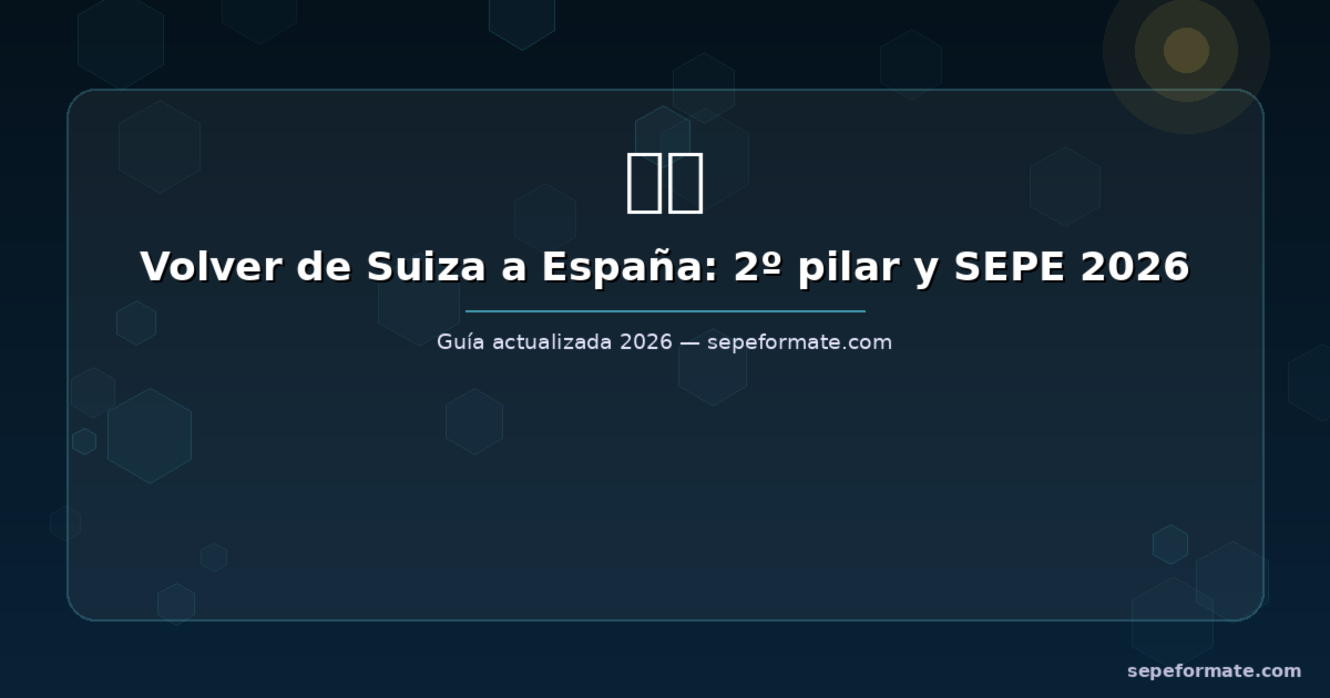 Volver de Suiza a España: el 2º pilar y el subsidio SEPE en 2026