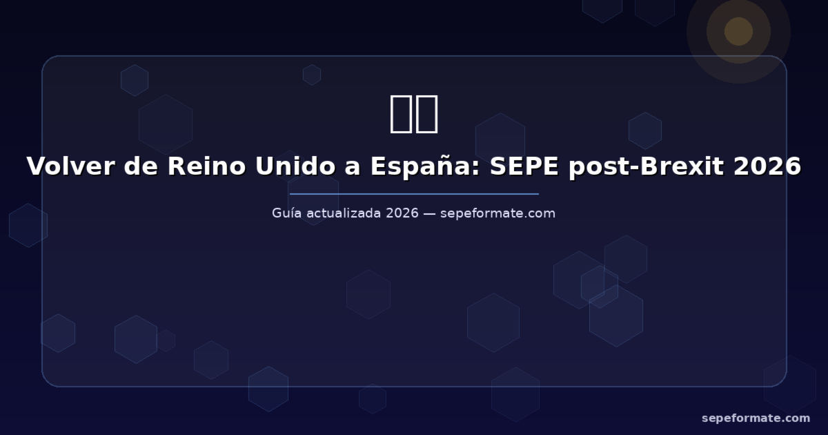 Volver de Reino Unido a España tras el Brexit: SEPE 2026
