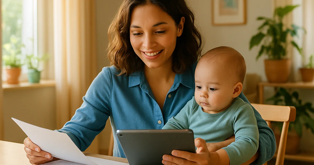 Deducción por maternidad 2026: 1.200€ + 1.000€ guardería