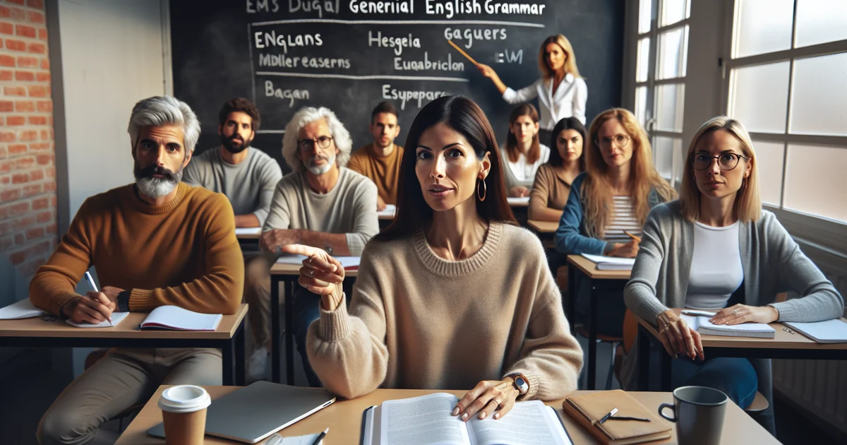 Clase de inglés intensivo con adultos en aula moderna - SEPE | sepeformate