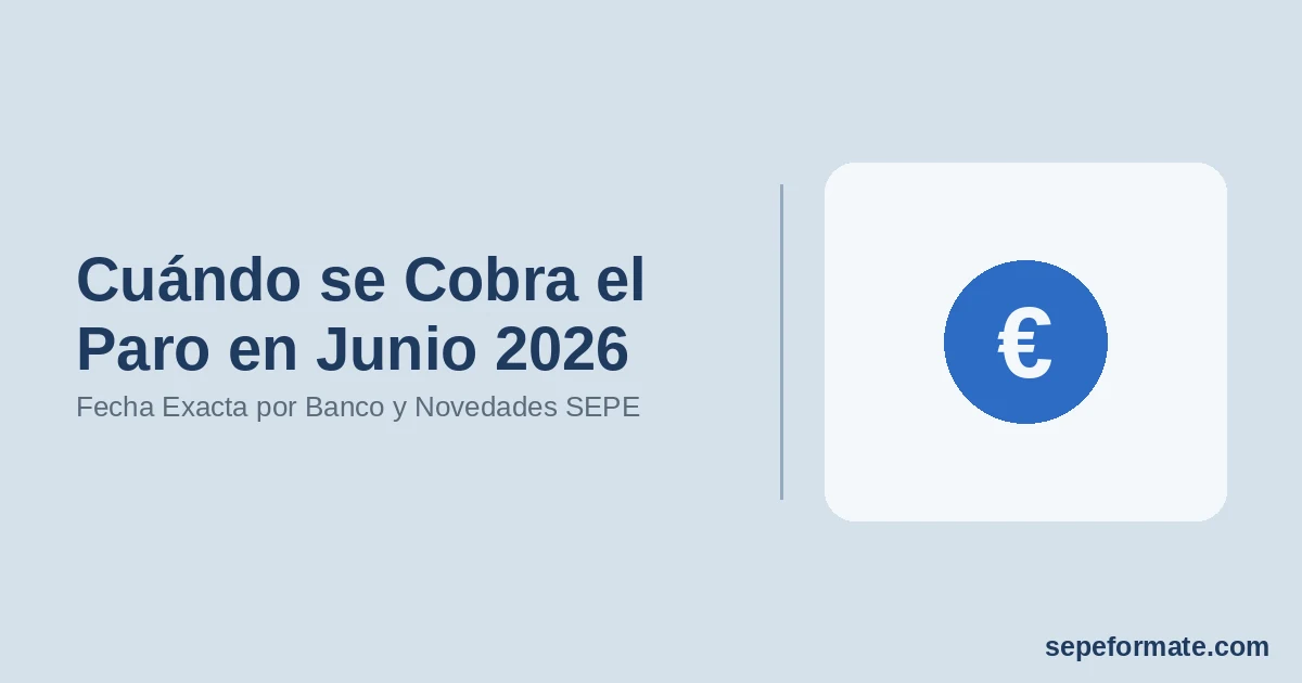 Cuándo se Cobra el Paro en Junio 2026: Fecha Exacta por Banco y Novedades SEPE