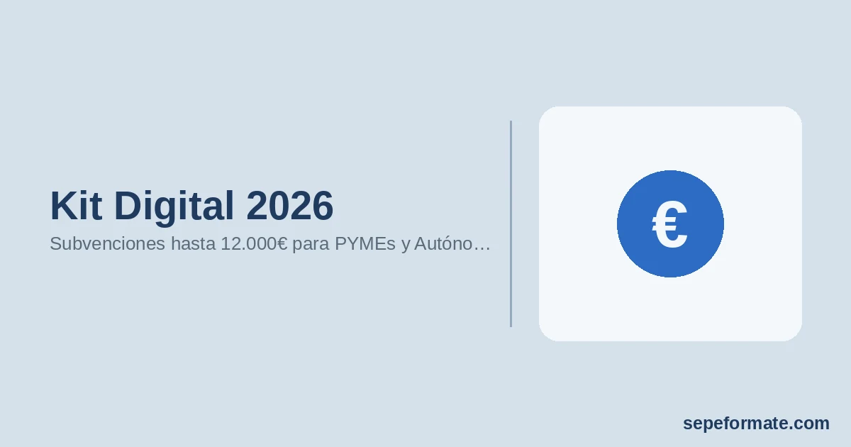 Kit Digital 2026: Subvenciones hasta 12.000€ para PYMEs y Autónomos — Guía Completa