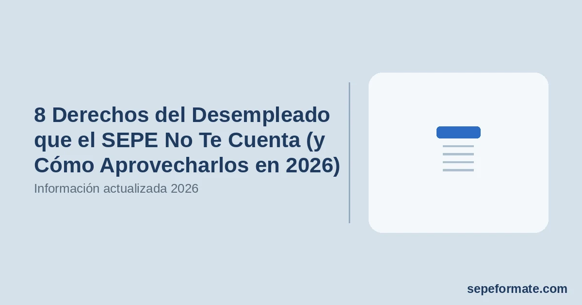 8 Derechos del Desempleado que el SEPE No Te Cuenta (y Cómo Aprovecharlos en 2026) - Información actualizada 2026 | SEPEformate.com