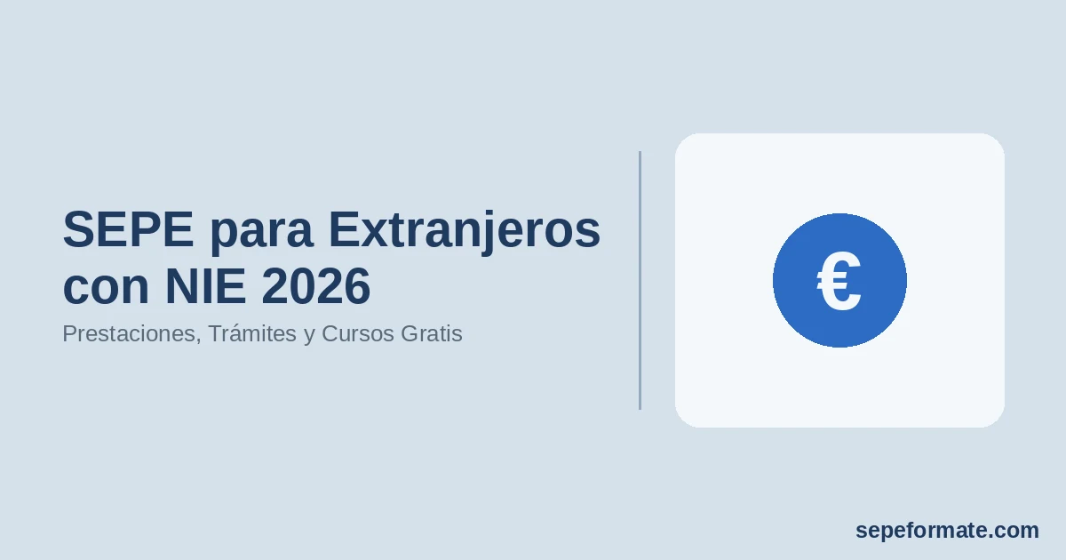 SEPE para Extranjeros con NIE 2026 - Prestaciones, Trámites y Cursos Gratis | SEPEformate.com