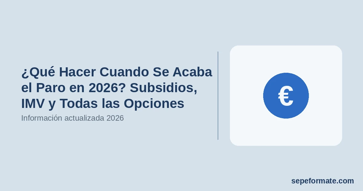 ¿Qué Hacer Cuando Se Acaba el Paro en 2026? Subsidios, IMV y Todas las Opciones