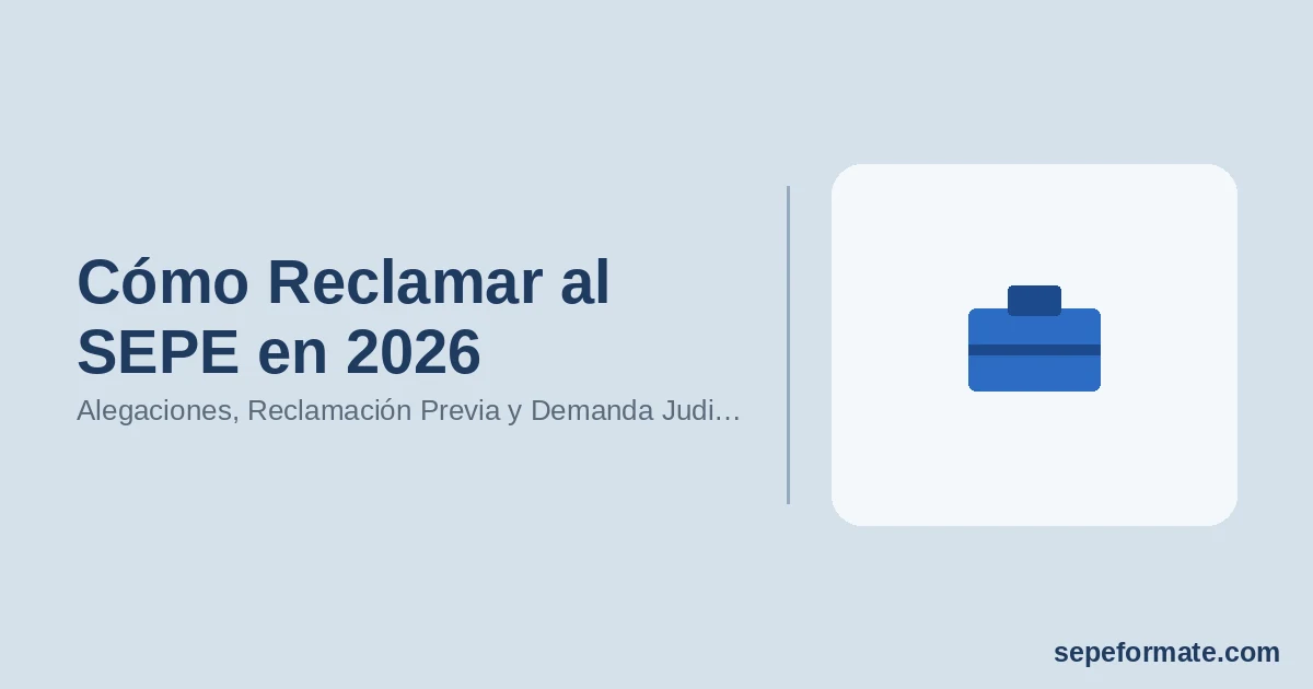 Cómo Reclamar al SEPE en 2026: Alegaciones, Reclamación Previa y Demanda Judicial (Guía Paso a Paso)