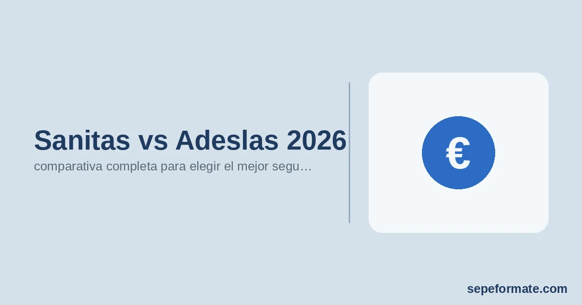 Sanitas vs Adeslas 2026: comparativa completa para elegir el mejor seguro de salud