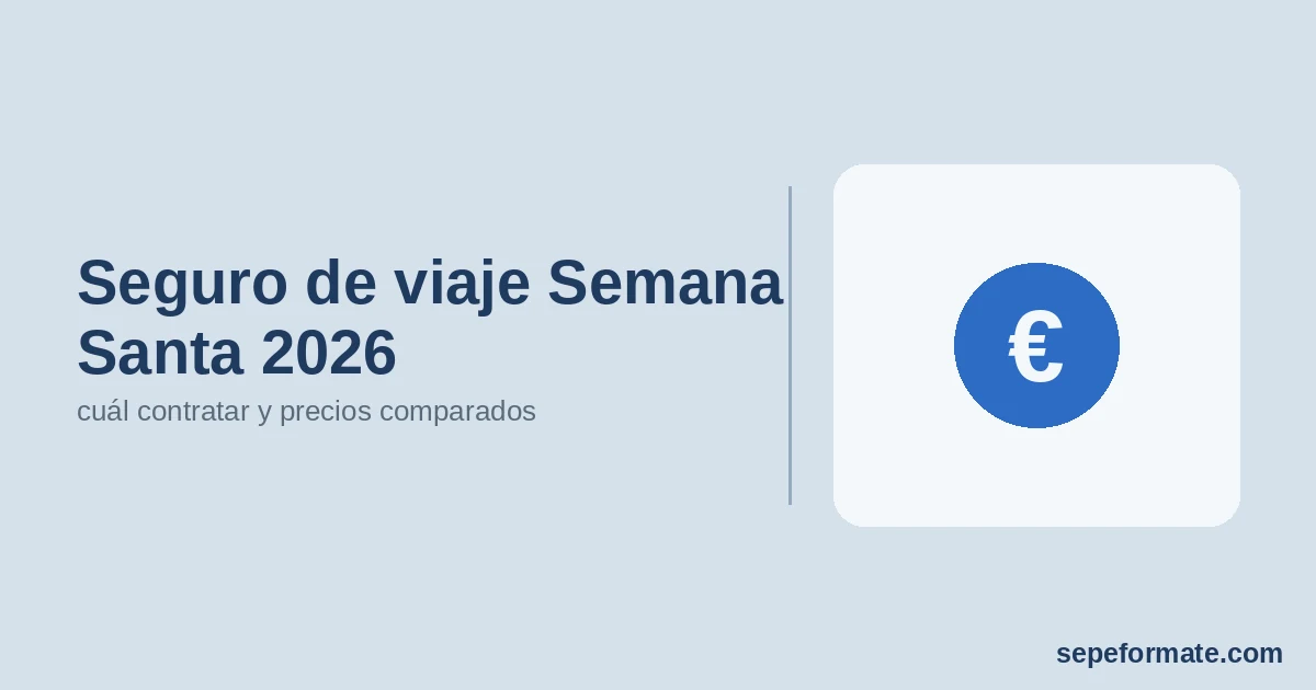 Seguro de viaje Semana Santa 2026: cuál contratar y precios comparados