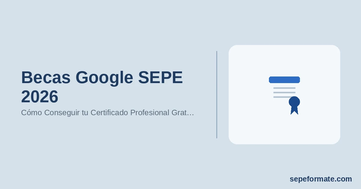 Becas Google SEPE 2026: Cómo Conseguir tu Certificado Profesional Gratis [Guía Actualizada]