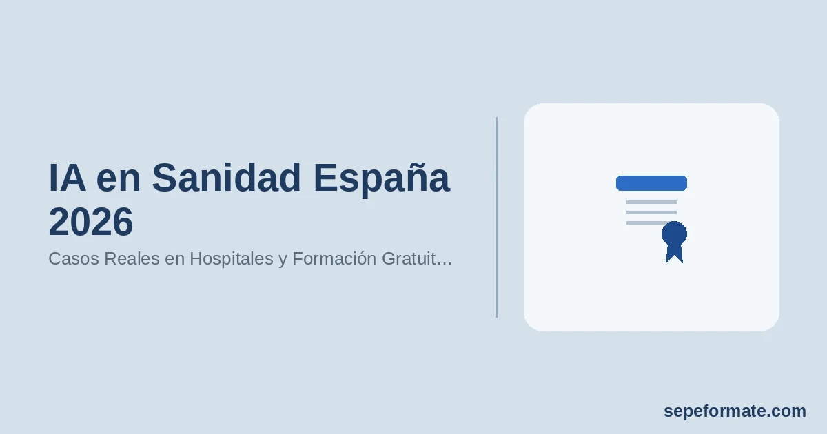 IA en Sanidad España 2026: Casos Reales en Hospitales y Formación Gratuita para Sanitarios [Datos]