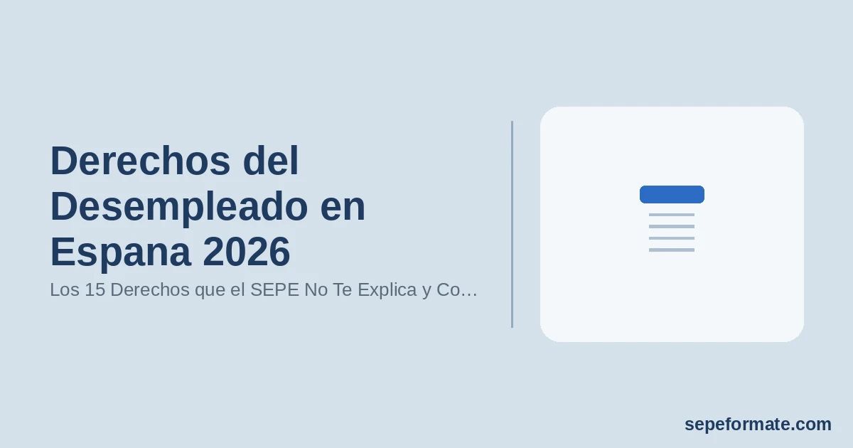 Derechos del Desempleado en Espana 2026: Los 15 Derechos que el SEPE No Te Explica y Como Ejercerlos