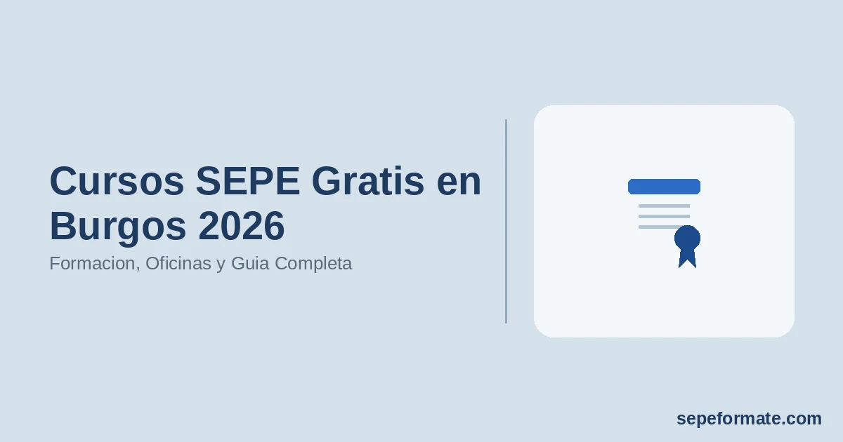 Cursos SEPE Gratis en Burgos 2026: Formacion, Oficinas y Guia Completa