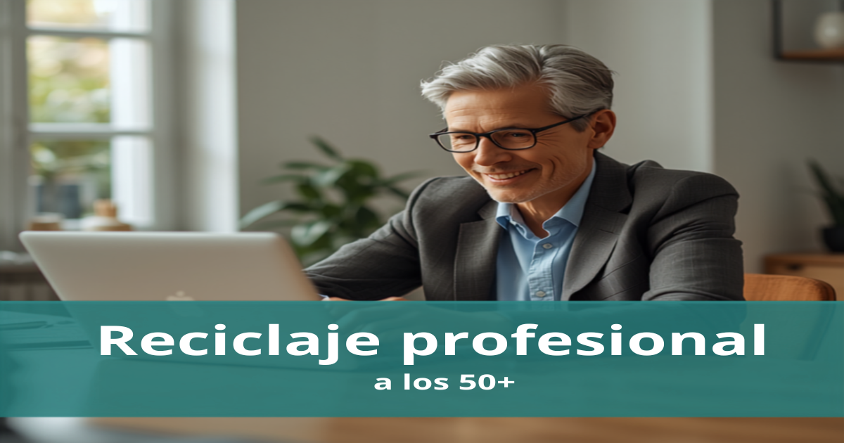 Reciclaje profesional para mayores de 50 sin titulación: cómo reinventarte en 2026