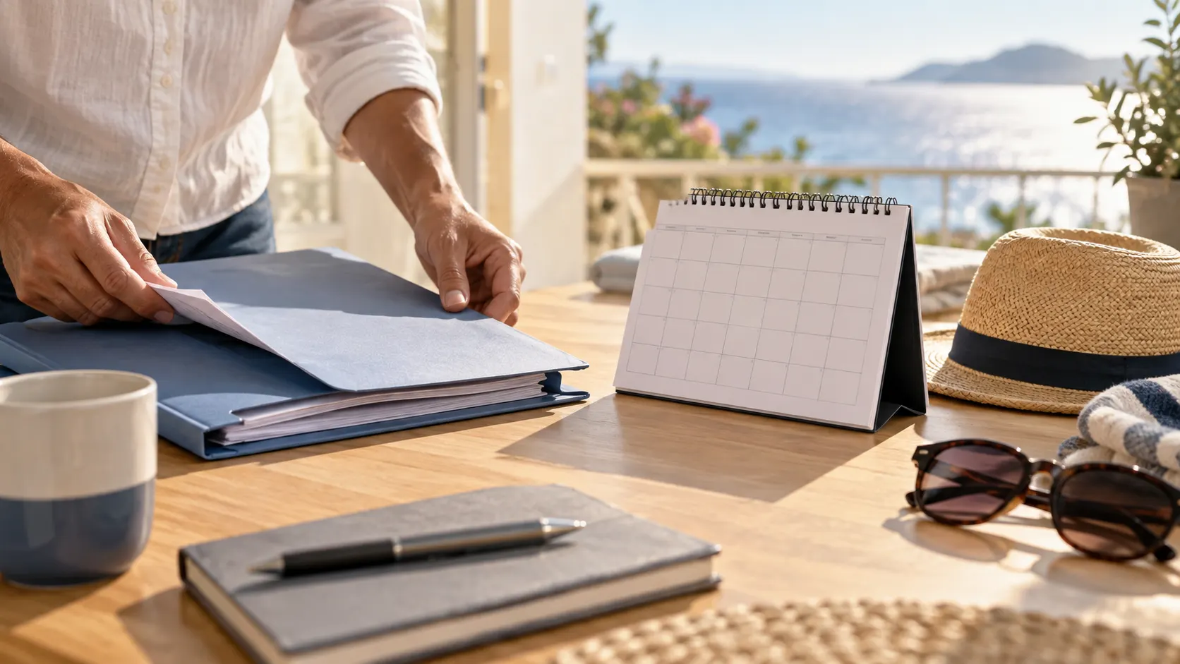 07-vacaciones-no-disfrutadas-paro - Cursos SEPE Carpeta laboral, calendario y objetos de vacaciones para explicar cuándo pedir el paro